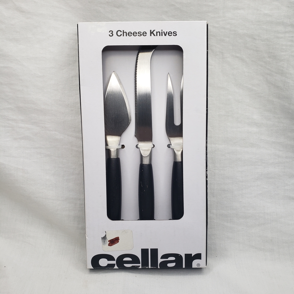 Cellar Stainless Steel and Wood Cheese Knives Set